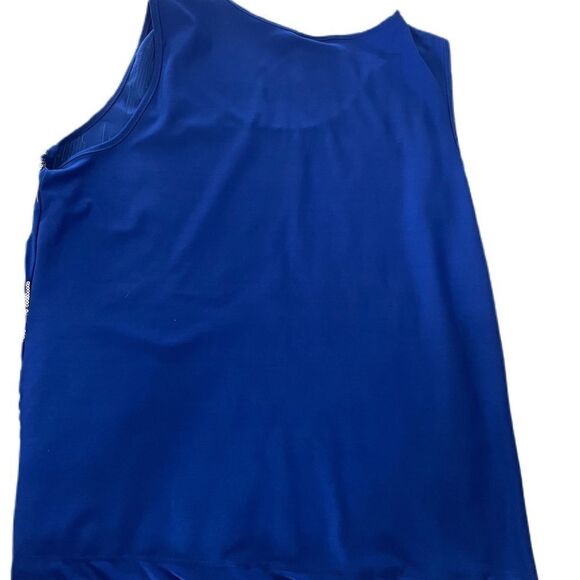 ❣️5/$50 Covington Large Blue Blouse with silver sequins. - Picture 2 of 2